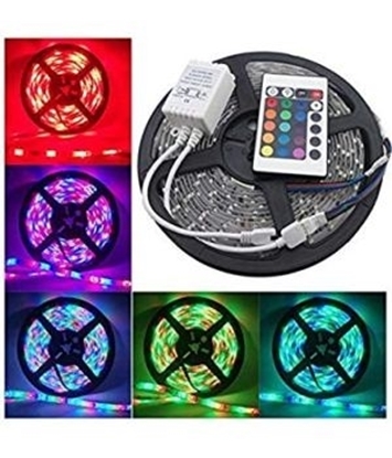 Picture of VRCT RGB Remote Control LED Strip Light Colour Changing for Diwali and Christmas Lighting (Multicolour)